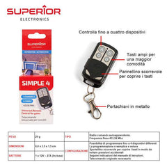 MHZ SIMPLE 4 RADIOCOMANDO