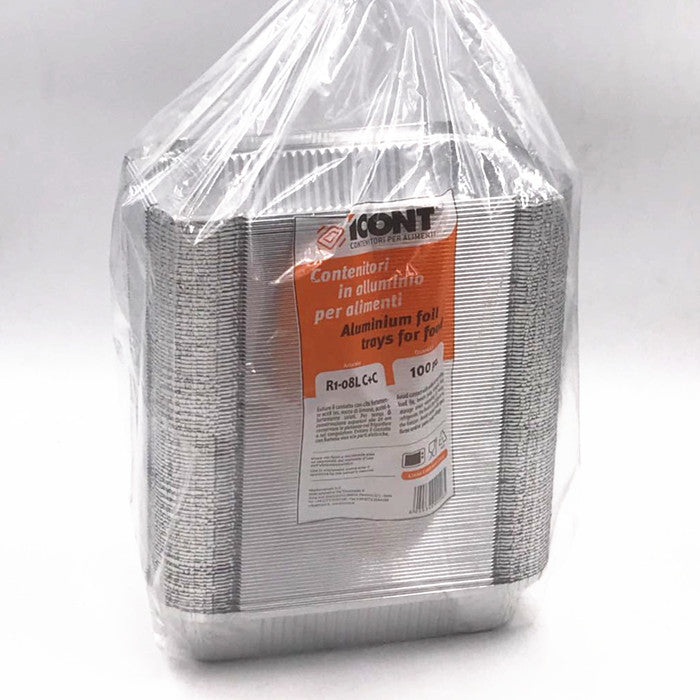 CONTENITORI IN ALLUMINIO 2PORZ. 100PZ