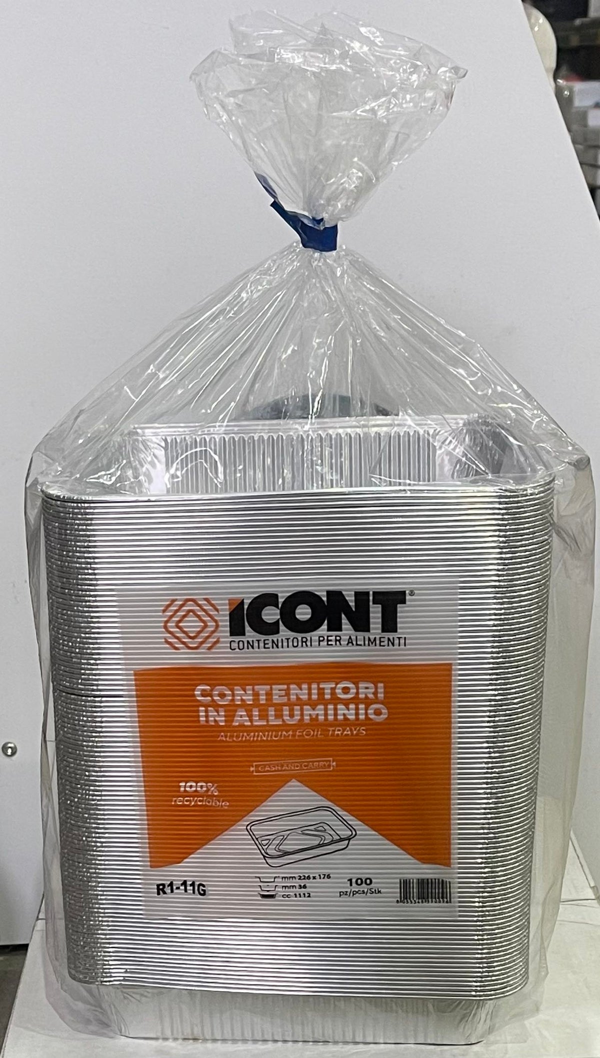 CONTENITORI IN ALLUMINIO 4 PORZ. 100PZ