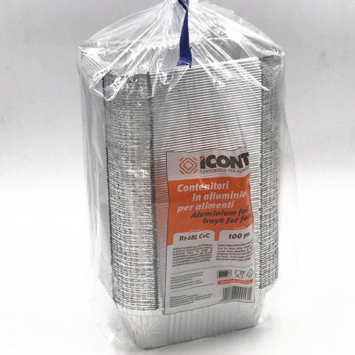 CONTENITORI IN ALLUMINIO 1PORZ. 100PZ