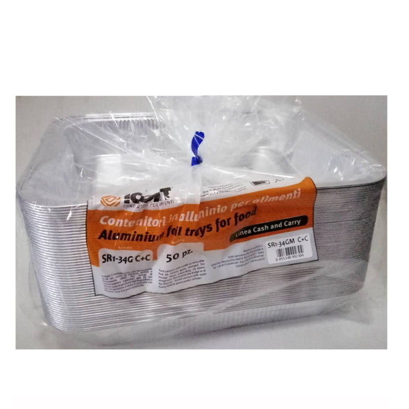 CONTENITORI IN ALLUMINIO 8 PORZ. 100pz