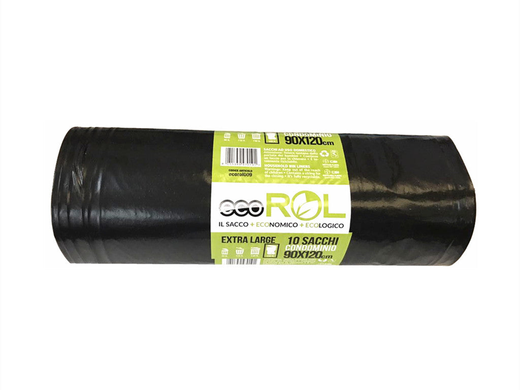 ROTOLO SACCO NERO MAXI STRONG 90X120CM 10PZ CT/15