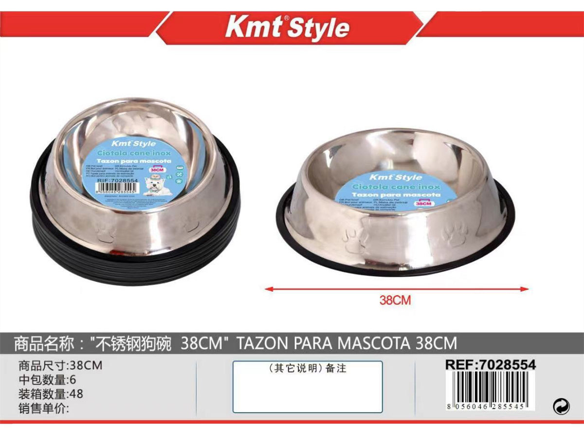 CIOTOLA CANE INOX 38CM