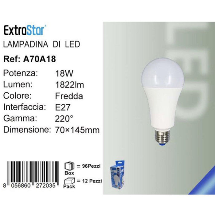 LAMPADINA LED E27 18W 1822LM 6500K