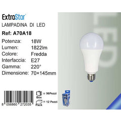 LAMPADINA LED E27 18W 1822LM 6500K