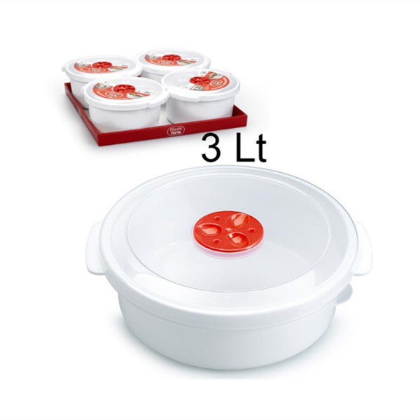 Casseruola micronde rotanda 3lt