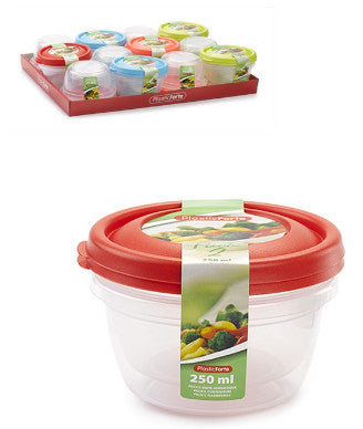 Set 2 contenitori per frigo rotondi 250 ml