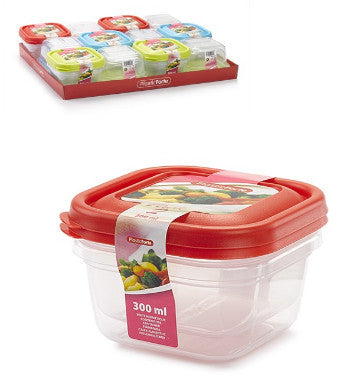 Set 2 contenitori per frigo quadrati 300 ml