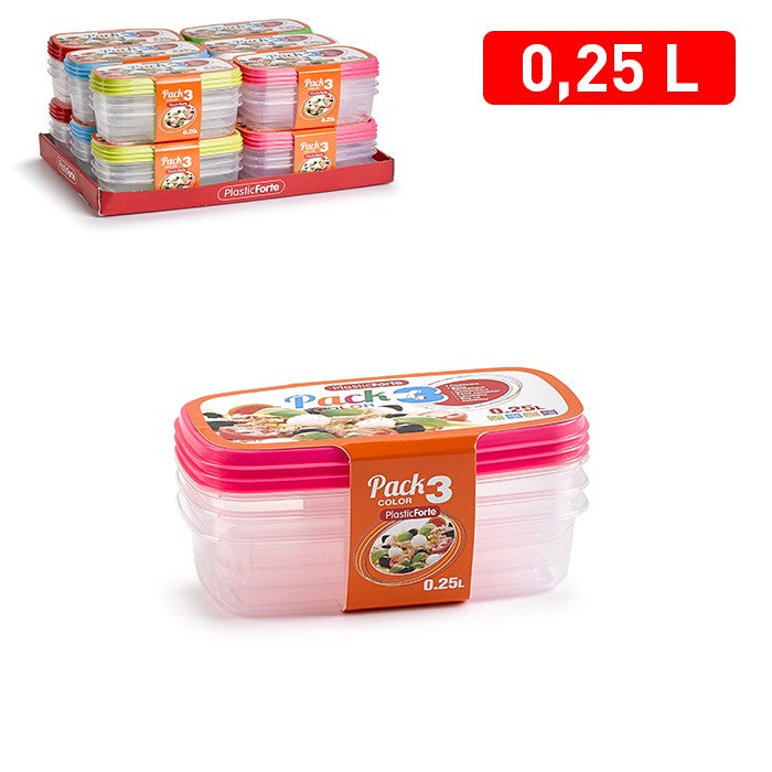 Pack 3 contenitori 0,25lt