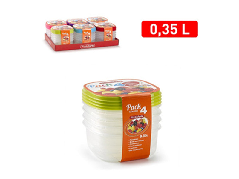 Pack 4 contenitori 0,35L