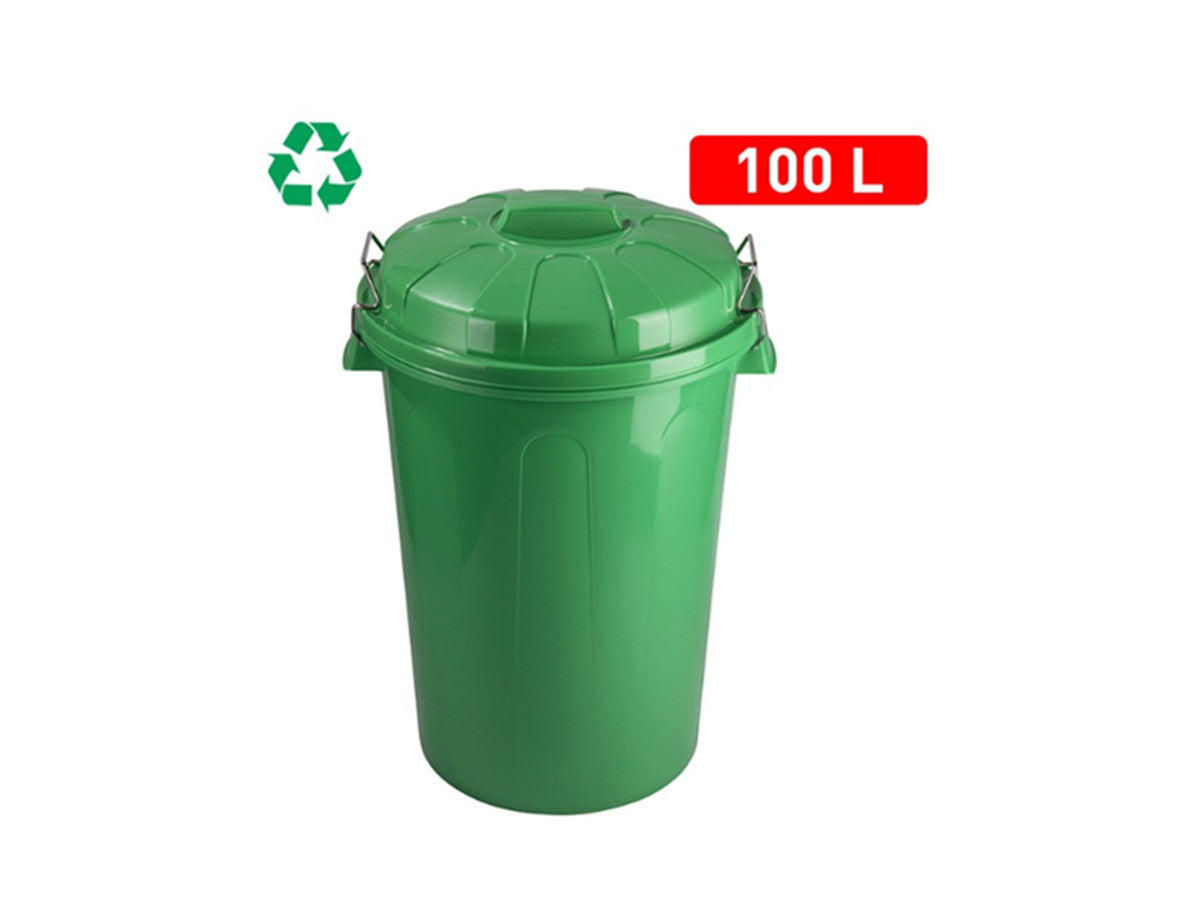 Bidone 100 Lt VERDE  PARCHIS