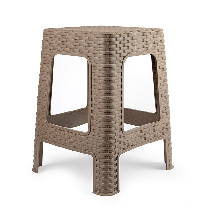 Sgabello Rattan grande TAUPE