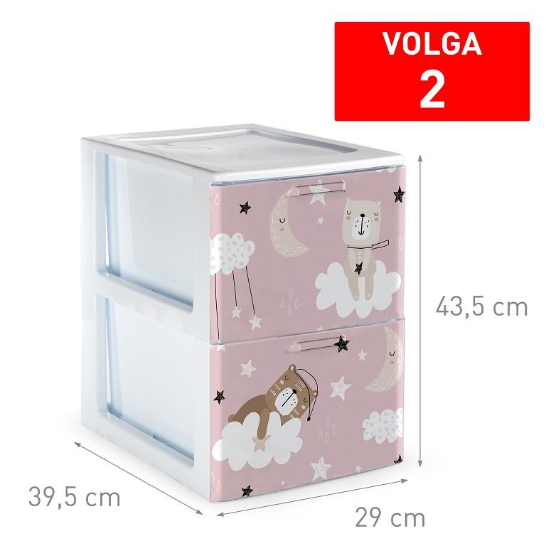 Cassettiera 2 cassetti Volga DECO33