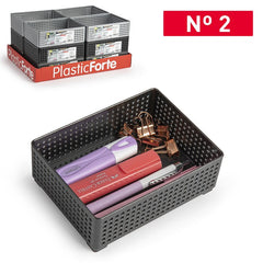 Vassoio Office Nº2 ARGENTO-ANTRACITE-NERO