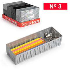 Vassoio Office Nº3 ARGENTO-ANTRACITE-NERO