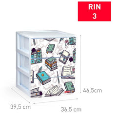 Cassettiera 3 cassetti Rin  BOOKS