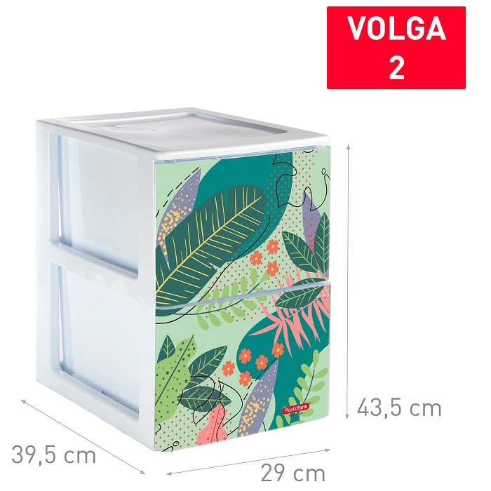 Cassettiera 2 cassetti Volga JUNGLE