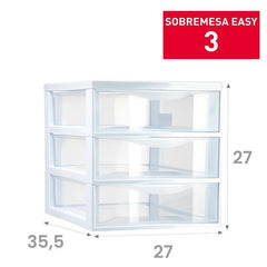 Cassettiera da scrivania 3 cassetti  EASY BIANCO