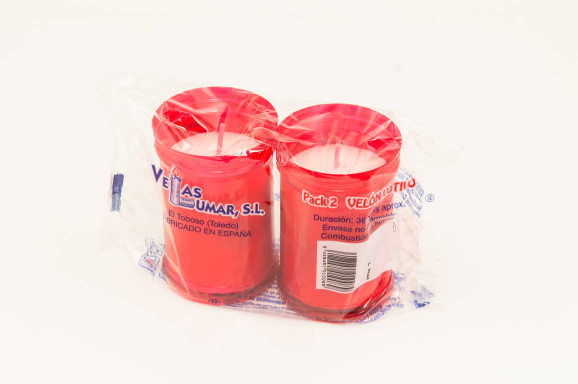 Pacco 2 Candele Medio Rosso