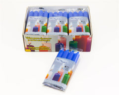 Pacco 4 Candele Cilindro, Azzurro