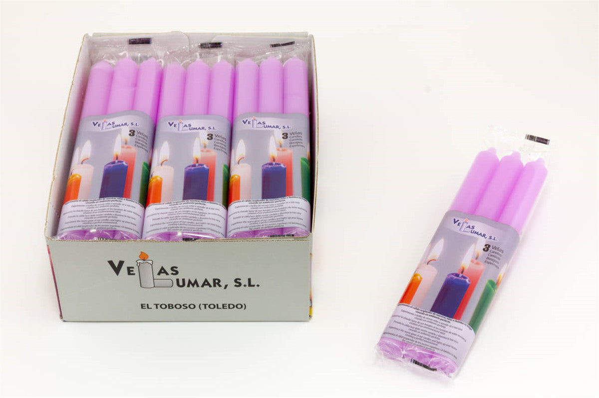 Pacco 3 Candele Lilla
