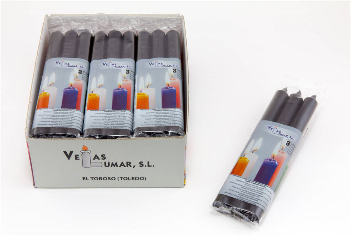 Pacco 3 Candele Nero