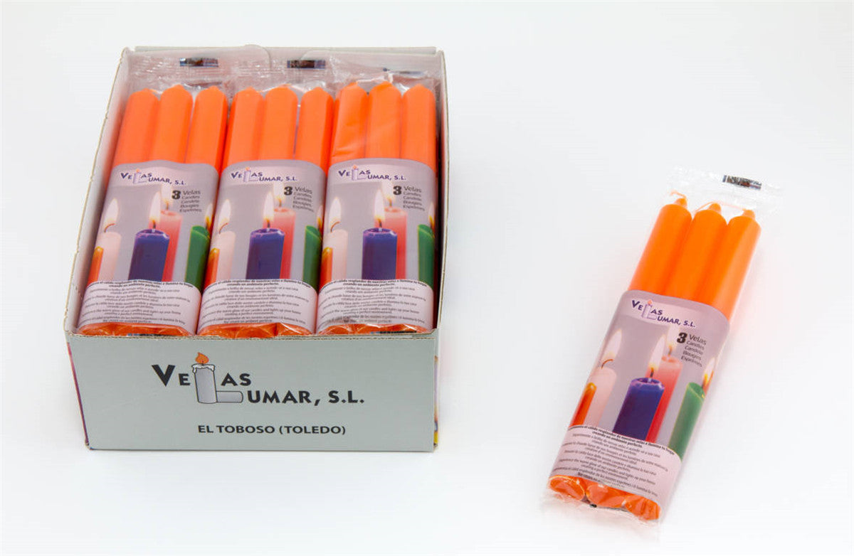 Pacco 3 candele Arancione