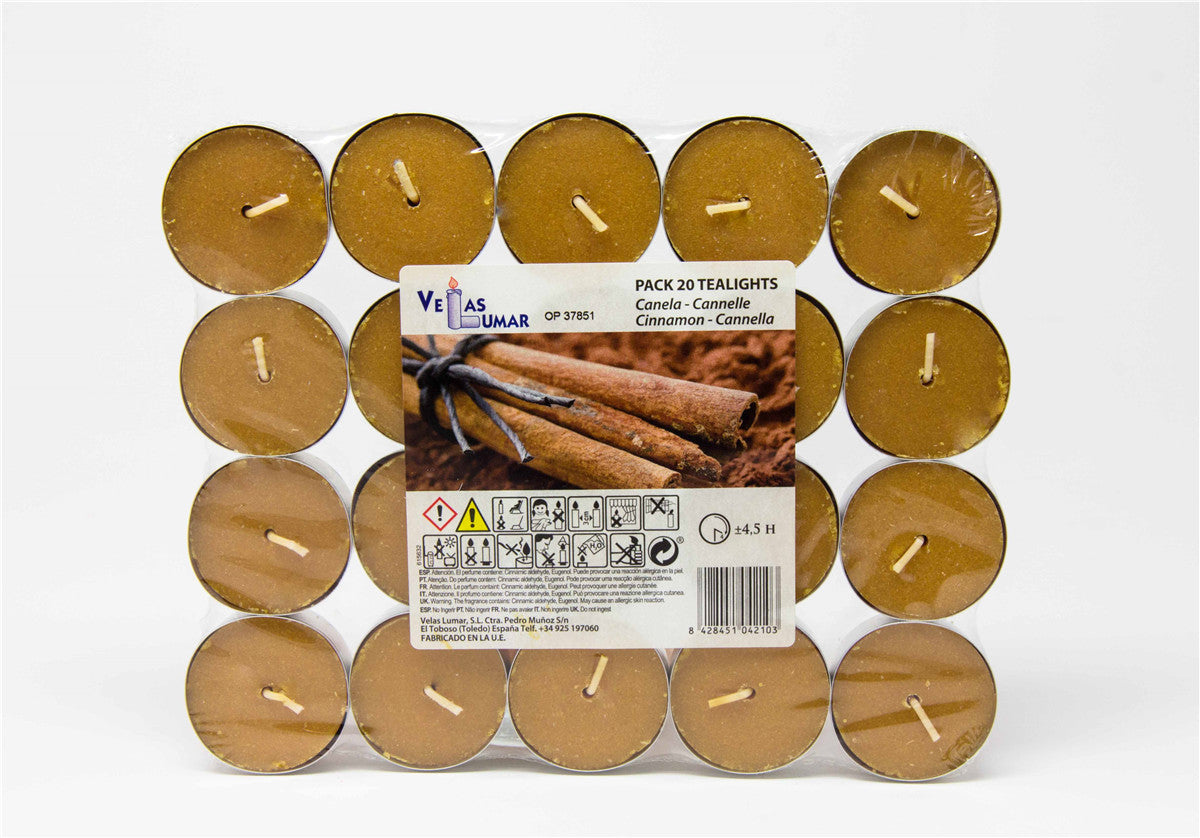Pacco 20 Tealight Cannella