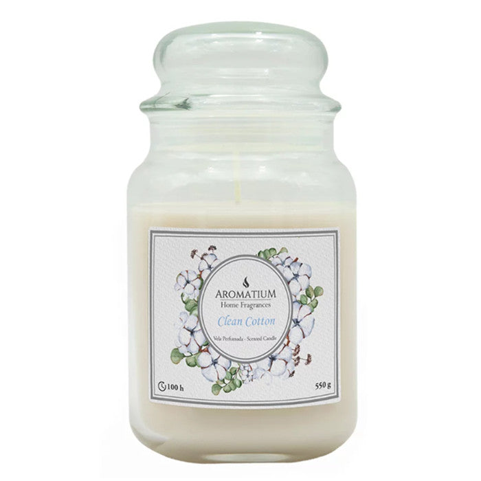 Candela prof. in vetro 500 gr. Clean Cotton
