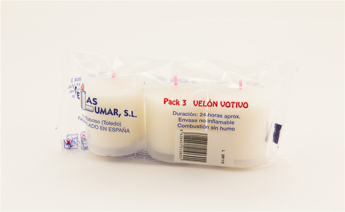 Pacco 3 Candele Piccolo Trasp.