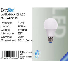 LAMPADINA LED E27 10W 950LM LUCE FREDDA QTA/96