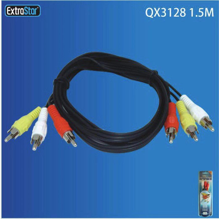 CONNETTORE AUDIO-VIDEO 6RCA 1.5MTS QTA/120