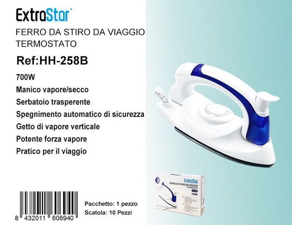 FERRO DA STIRO A VAPORE DA VIAGGIO 700W QTA/024