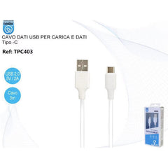 CAVO USB 2.0 A TIPO C 2A 3M