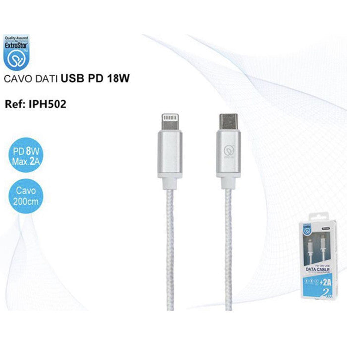 CAVO DATI USB PD 18W 2A 2M