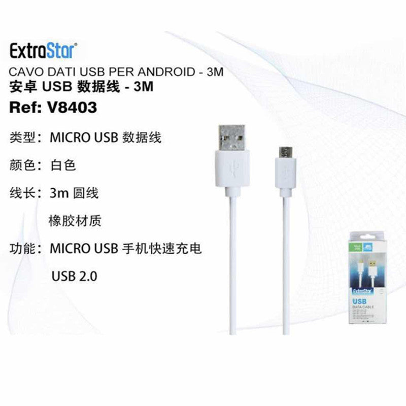 CAVO USB A MICRO USB 3M