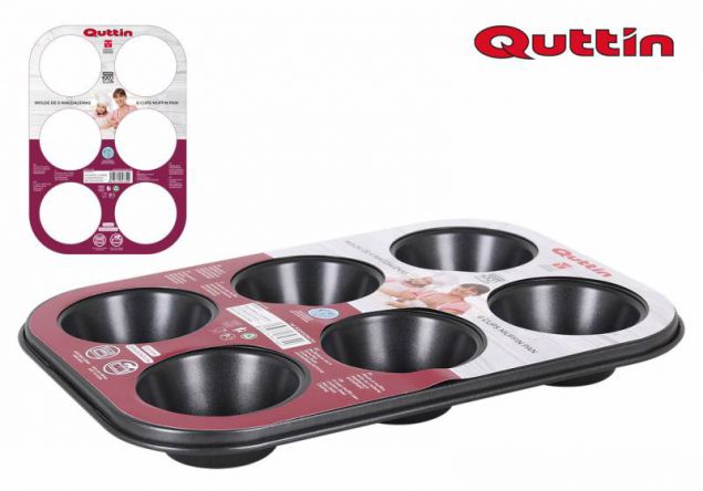 TEGLIA 6 MUFFINS 26.5X18.5X3CM/0.5M QUTTIN
