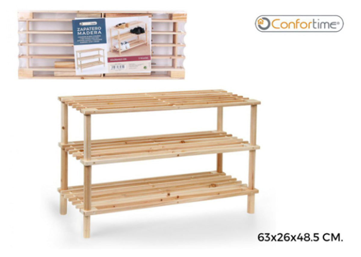 SCARPIERA LEGNO 3 PIANI 63X26X48.5C CONF