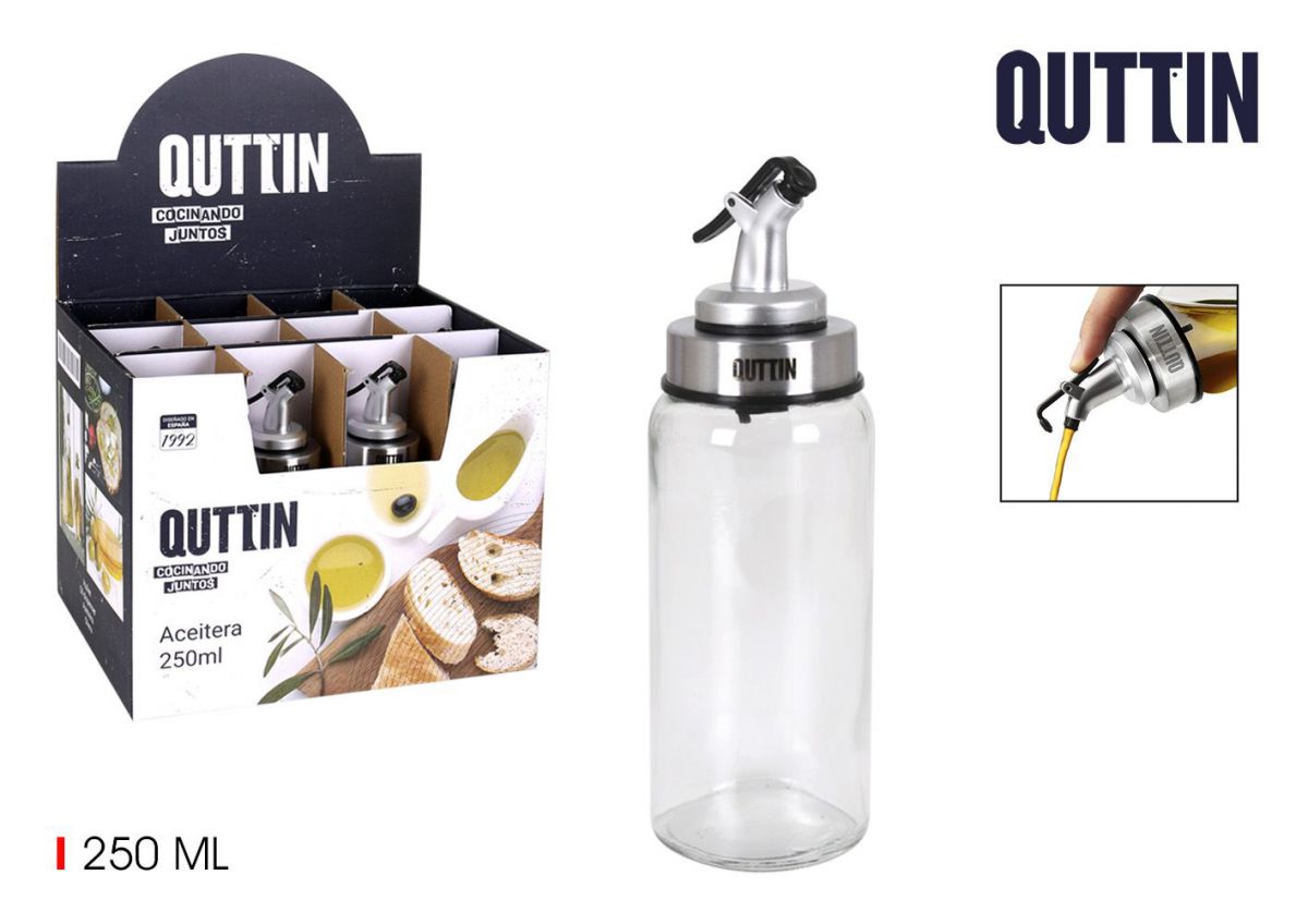 OLIERA VETRO 250ML C/TAPPO QUTTIN