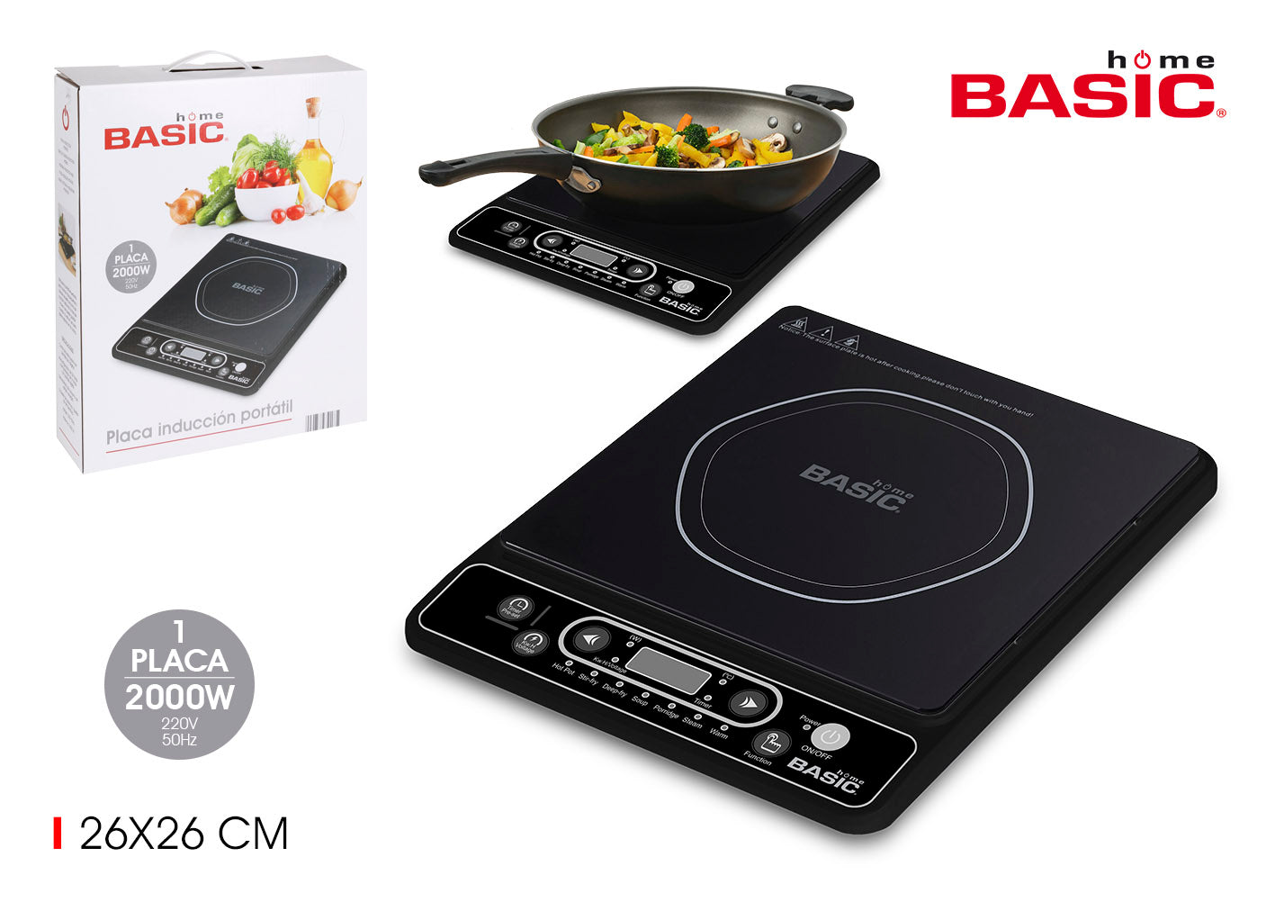PLACCA DI INDUZIONE 2000W BASIC HOME