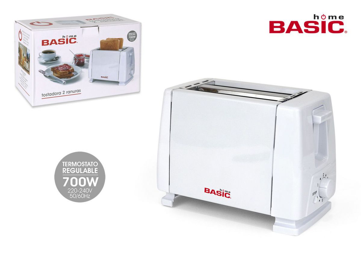 TOSTAPANE 2 FETTE 700W BIANCA BASIC HOME