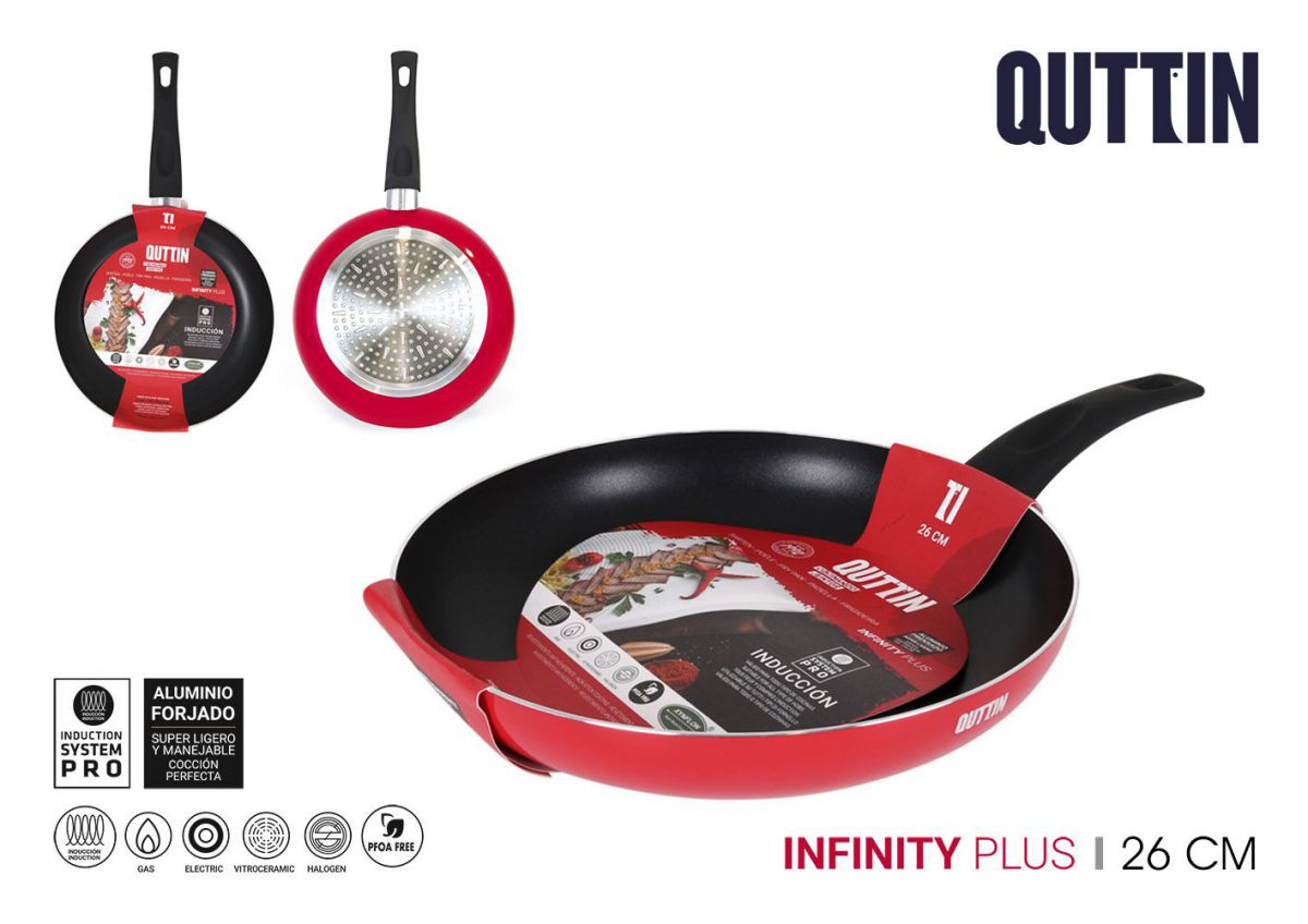 PADELLA ROSSA 26CM SOFT TOUCH INFIN QUTTIN