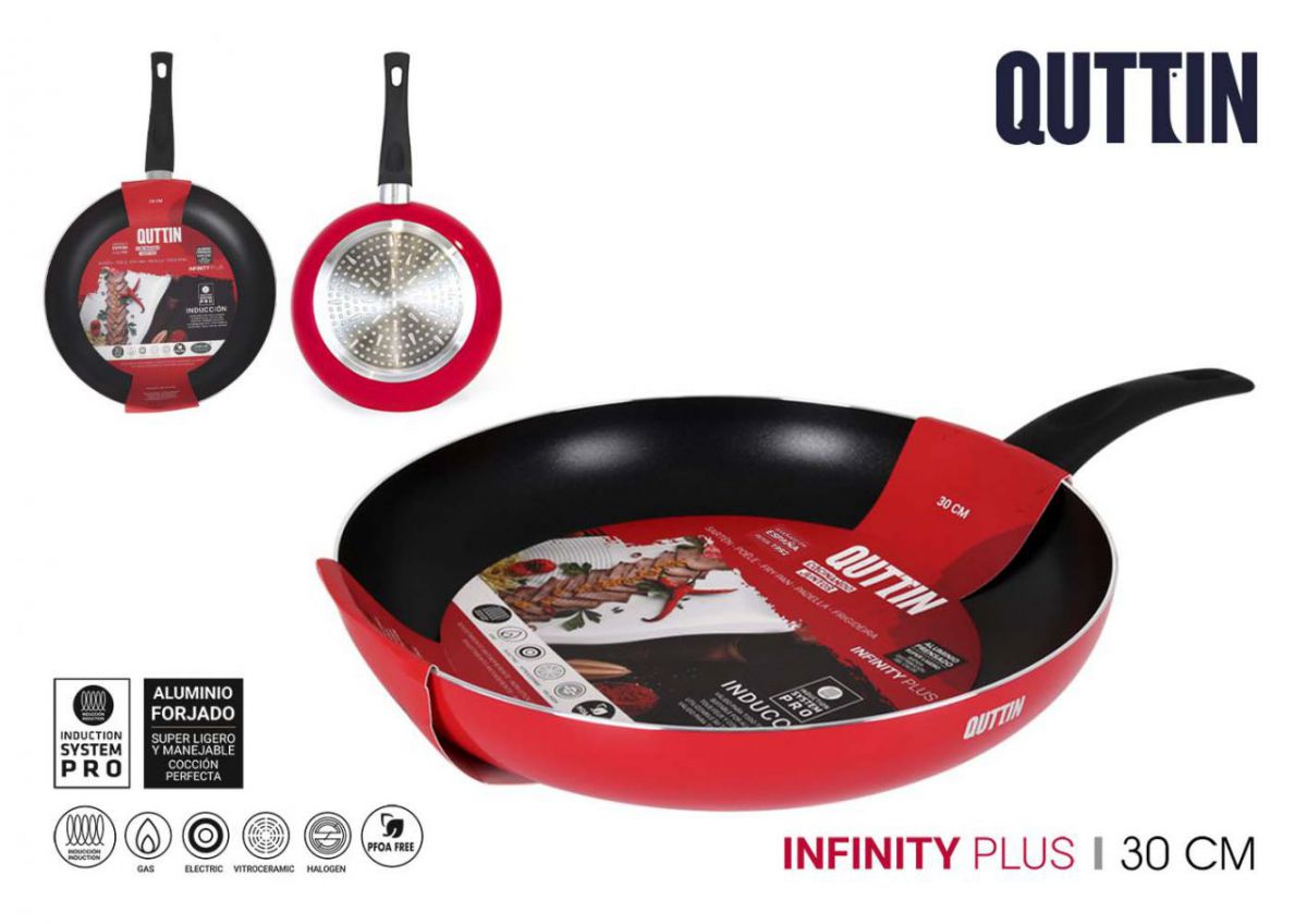 PADELLA ROSSA 30CM SOFT TOUCH INFIN QUTTIN