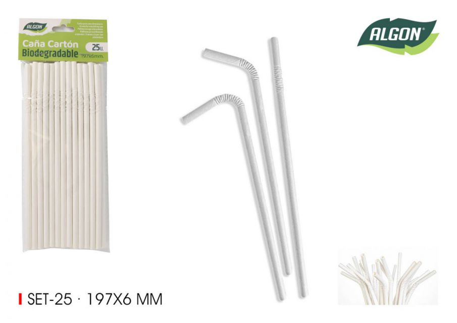 CANNUCCE ONDULATO BIANCO 25PZ