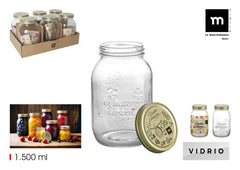 BARATTOLO VETRO MULTIUSO 1500ML LA MEDITERRANEA