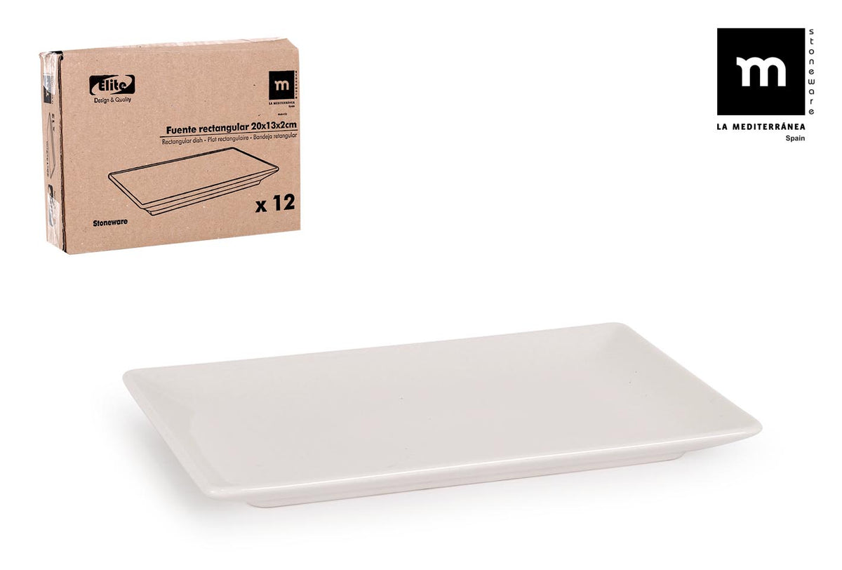PIATTO RETT. AVORIO BIRILLO 20*13*2CM