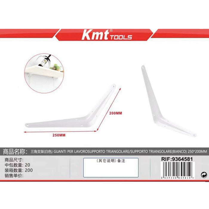 SUPPORTO TRANGOLARE 250X200MM