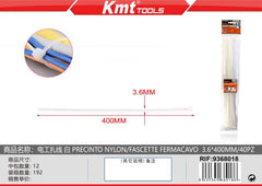 FASCETTE FERMACAVO(BIANCO) 3.6X400MM/40PZ