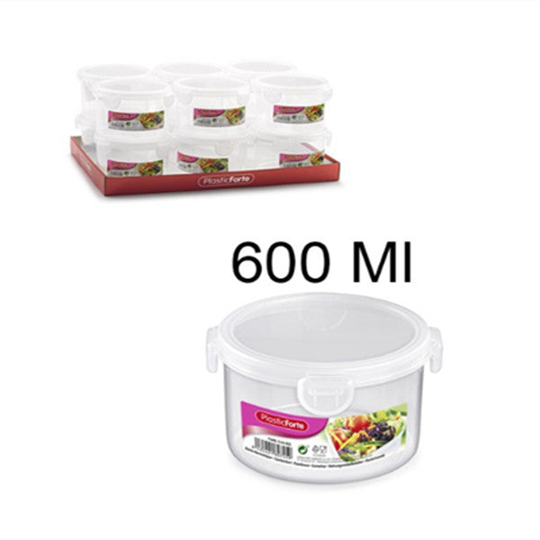 Contenitore ermetico per frigo rotondo 600ml