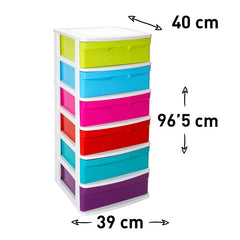 Cassettiera 6 cassetti Sena BIANCOLORE